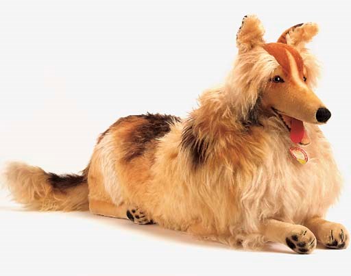 A rare Steiff Studio Collie dog exclusive for FAO Schwarz