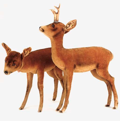 A pair of Steiff Studio Roebuck and Doe