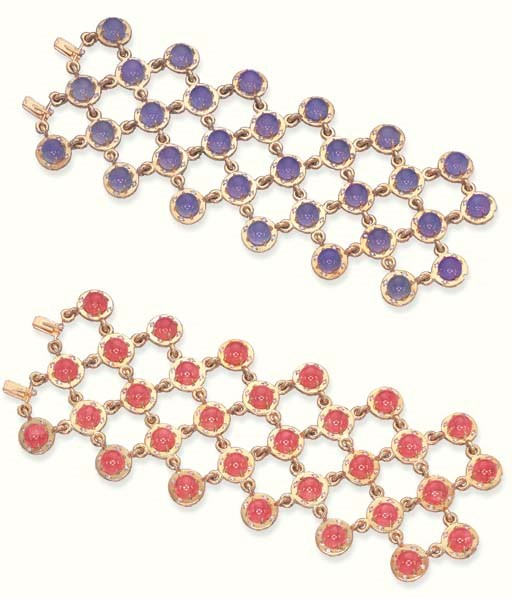 A PAIR OF MULTI-GEM BRACELETS, BY JAR