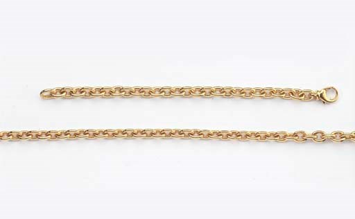 AN 18K GOLD NECKLACE AND BRACELET EN SUITE