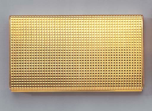 A GOLD CIGARETTE CASE AND LIGHTER