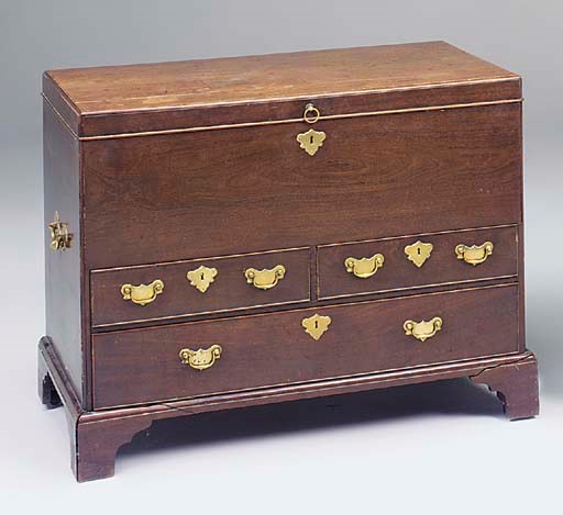 A George III mahogany mule chest