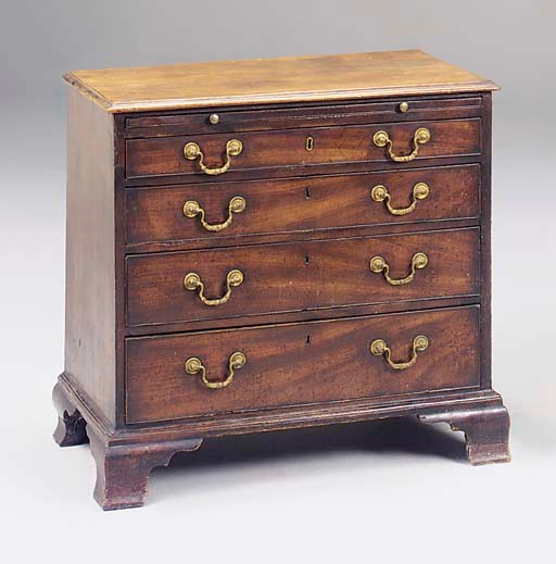 A George III mahogany chest, of small size