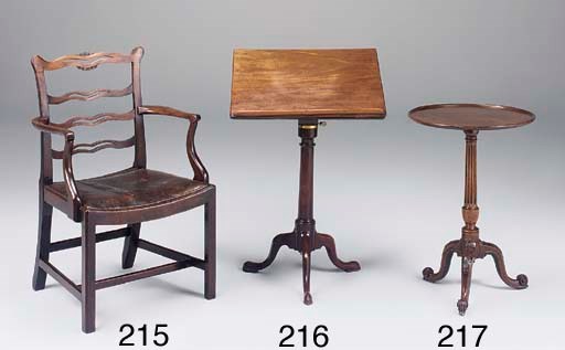 An early George III mahogany reading or artists table