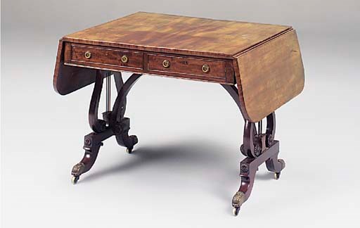 A LATE REGENCY MAHOGANY SOFA TABLE