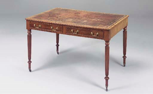 A George IV mahogany partners library table