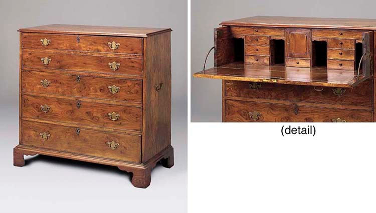A Chinese huali secretaire chest
