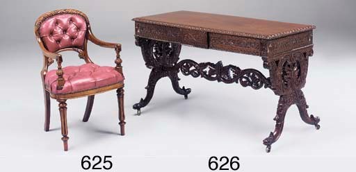 A William IV colonial rosewood armchair