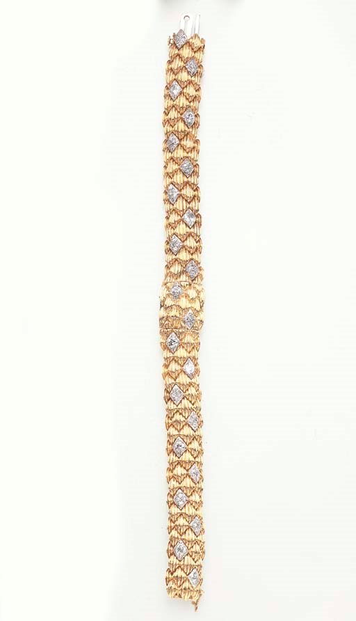 A DIAMOND AND GOLD WRISTWATCH, BY DAVID WEBB