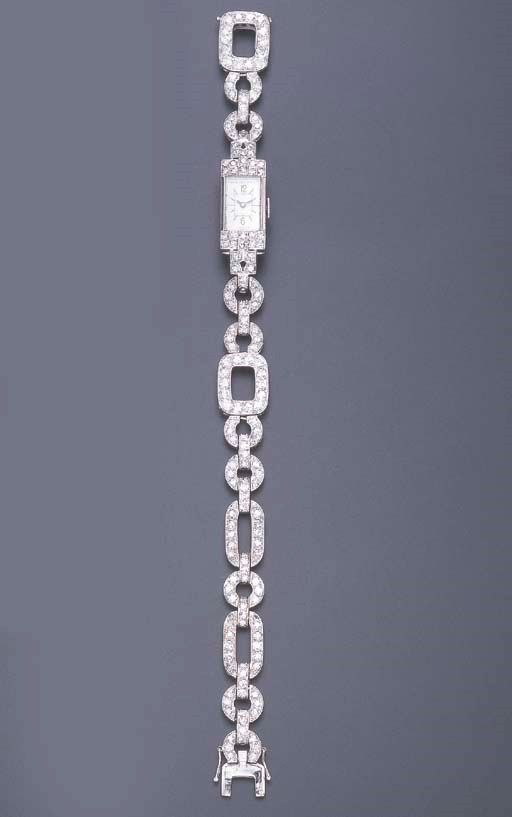 A DIAMOND WRISTWATCH, BY PATEK PHILIPPE