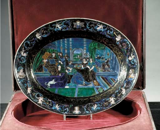 A Limoges enamelled dish