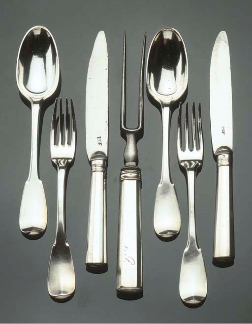 Thirty-six various pieces of silver flatware