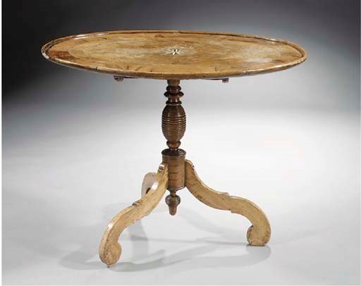 A South German walnut centre table