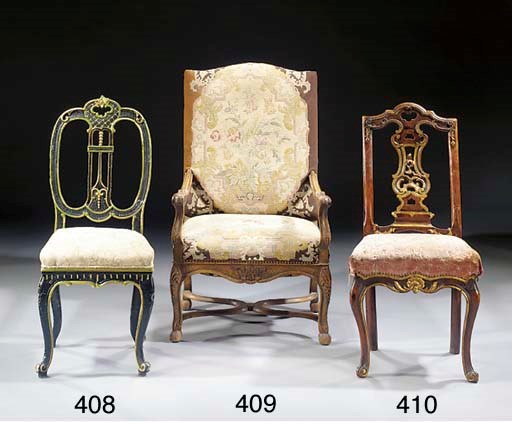 A beechwood fauteuil