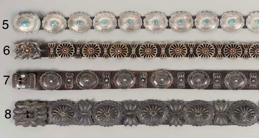 A SOUTHWEST SILVER AND STONE BELT