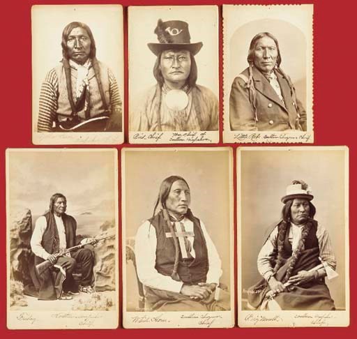 A GROUP OF SIX PHOTOGRAPHS OF NATIVE AMERICANS