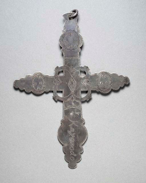 A CANADIAN TRADE SILVER CROSS