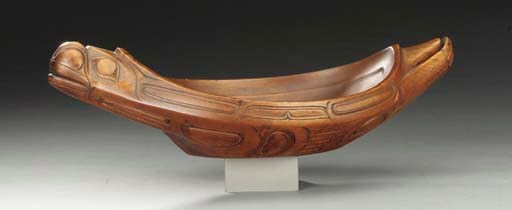 A HAIDA WOOD FEAST BOWL