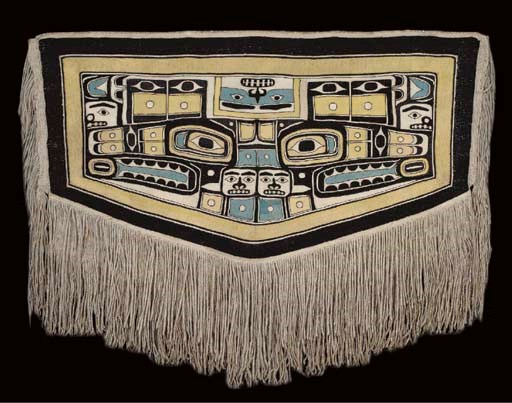 A TLINGIT CEREMONIAL DANCE BLANKET, CHILCAT
