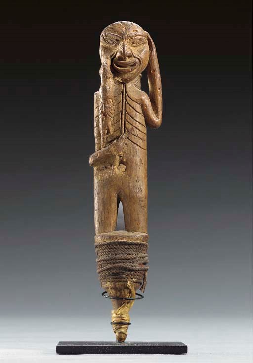 A TLINGIT WOOD HALIBUT HOOK