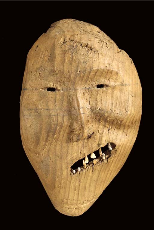 AN INUPIAQ ESKIMO WOOD MASK