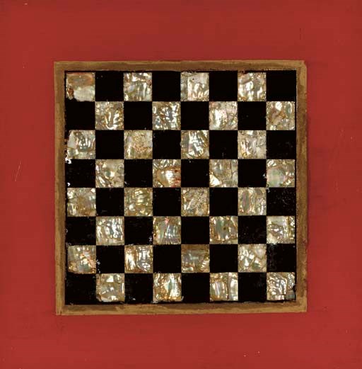 AN EGLOMISE AND MOTHER OF PEARL GAMEBOARD