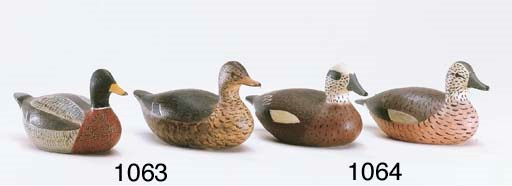 A WIGEON HEN AND DRAKE