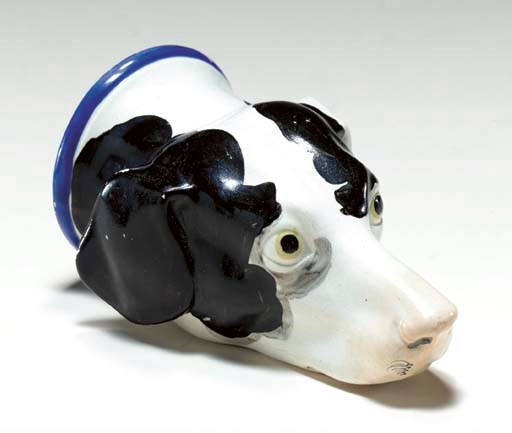 A STAFFORDSHIRE PEARLWARE STIRRUP CUP