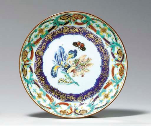 A BOTANICAL SAUCER DISH