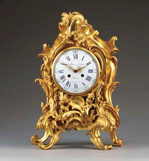 A Regence style ormolu mantel clock,
