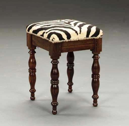 A FRENCH NEOCLASSIC ROSEWOOD STOOL,