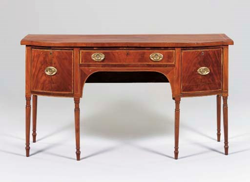 A GEORGE THIRD MAHOGANY SIDEBOARD,
