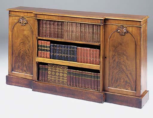 A Victorian mahogany dwarf open bookcase