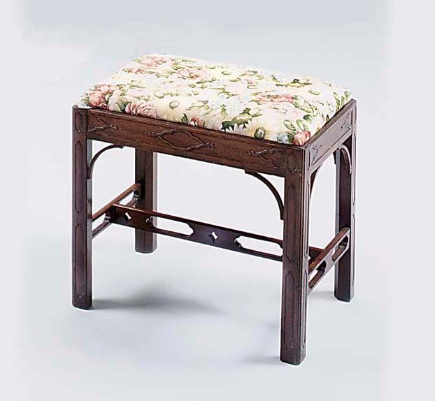 A mahogany stool, early 20th century, of George III style