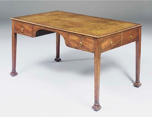 A GEORGE III MAHOGANY WRITING-TABLE