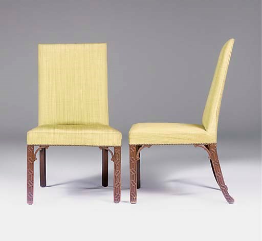 A PAIR OF GEORGE II MAHOGANY SIDE CHAIRS