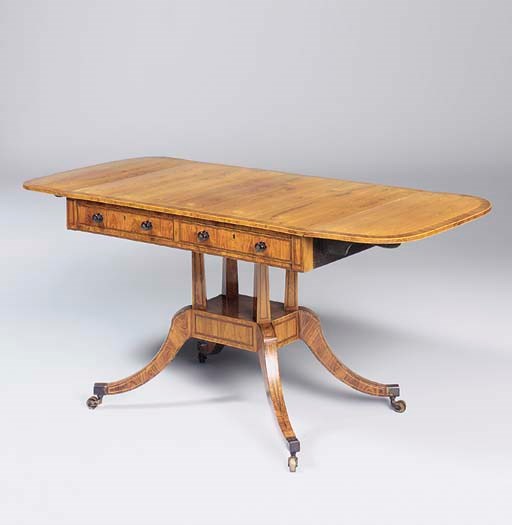 A REGENCY KINGWOOD SOFA TABLE