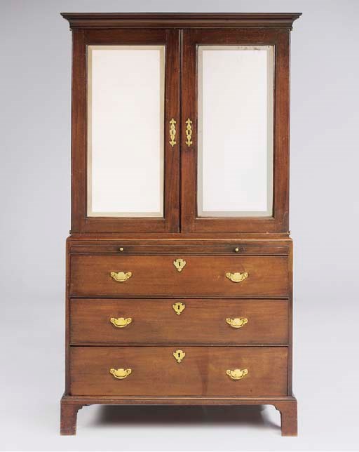 A GEORGE II MAHOGANY CABINET