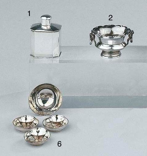 A Dutch silver miniature teacaddy