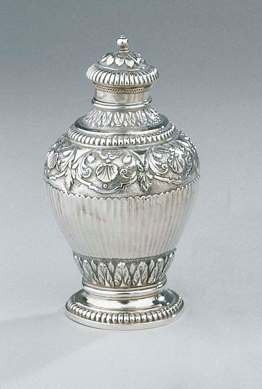 A Dutch silver teacaddy