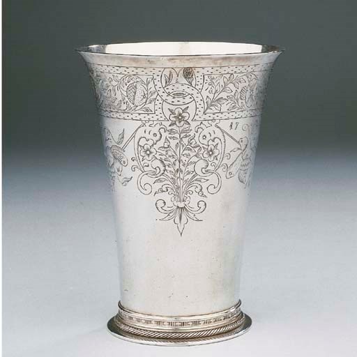 A Russian silver beaker