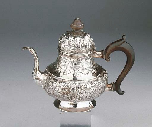 A Dutch silver teapot