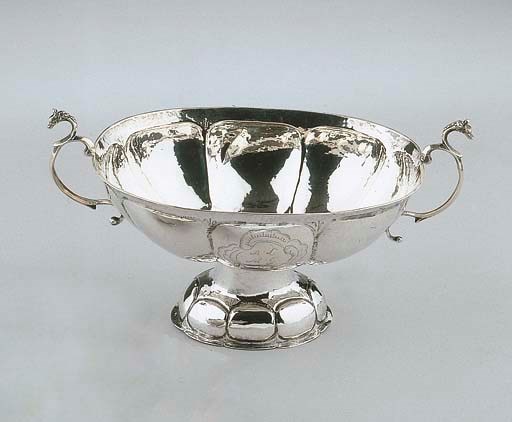 A Dutch silver brandy bowl