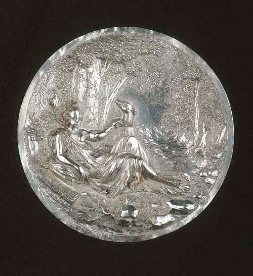 A silver plaquette