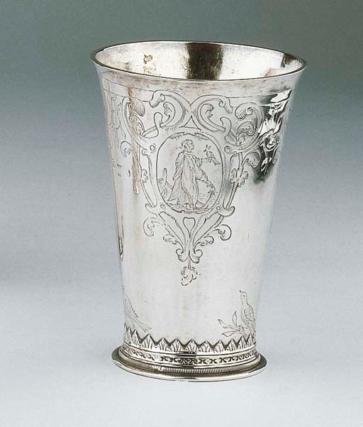 A Dutch silver beaker