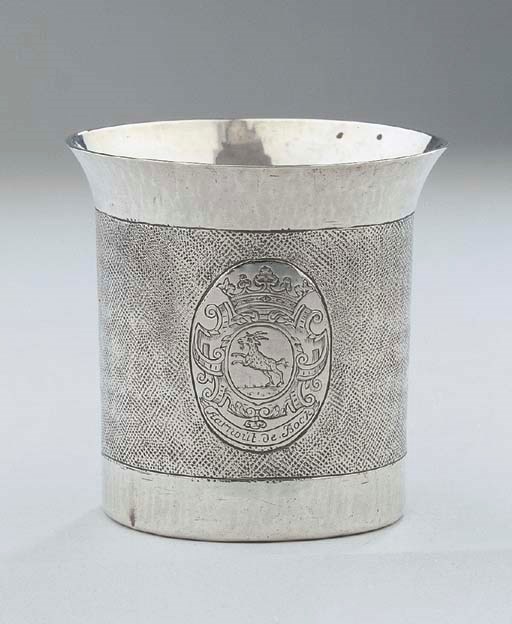 A small Dutch silver beaker