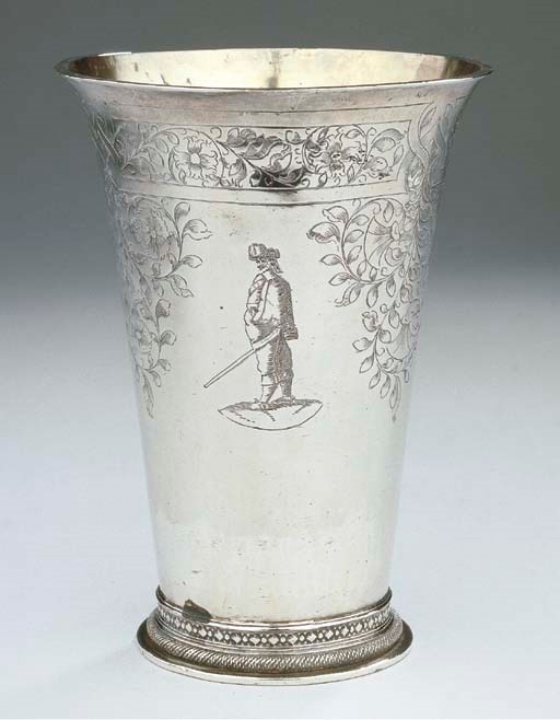 A Dutch silver beaker
