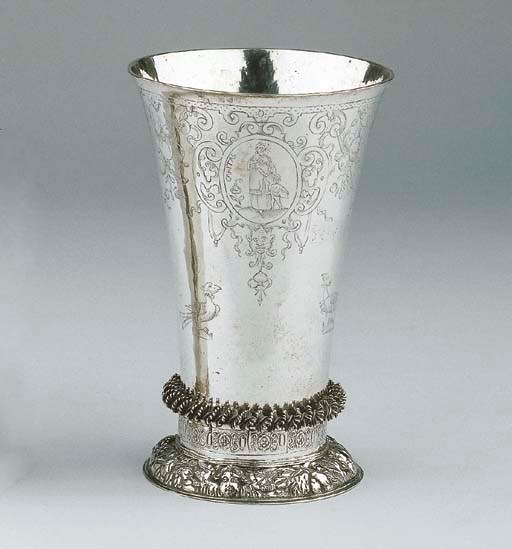 A Dutch silver beaker