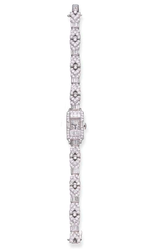 A LADY'S DIAMOND WRISTWATCH, BY PATEK PHILIPPE