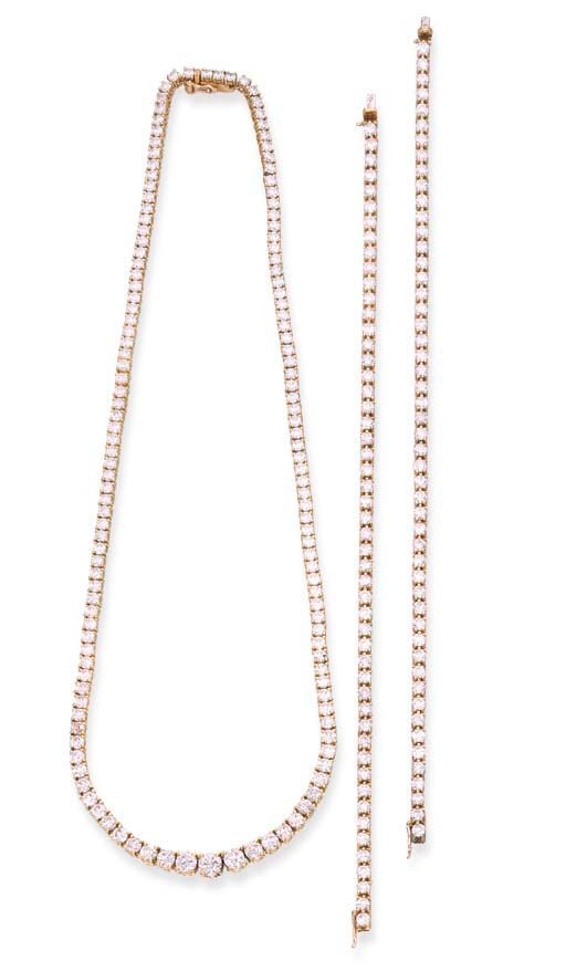 A SUITE OF DIAMOND JEWELLERY, BY CARTIER
